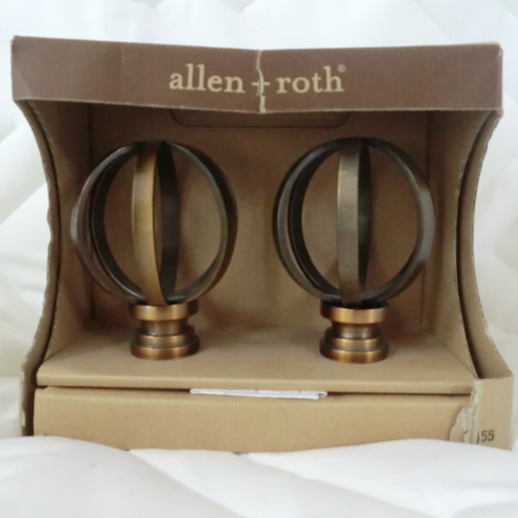 Allen Roth Other Allen Roth Rod Finials Pewter Curtain 2 Piece